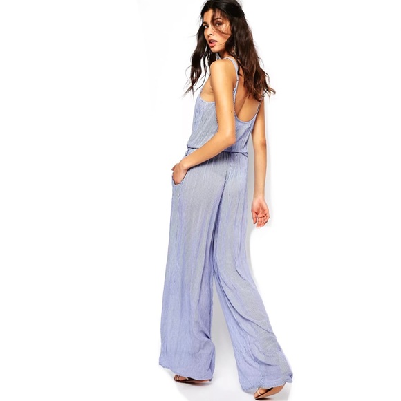 FAITHFULL THE BRAND BLUE STRIPED JUMPSUIT - Picture 9 of 11